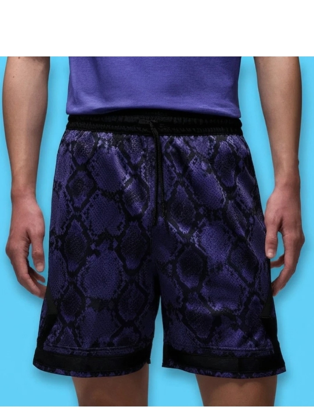 Nike Air Jordan Diamond Dri-FIT Mesh Shorts Snakeskin Purple
